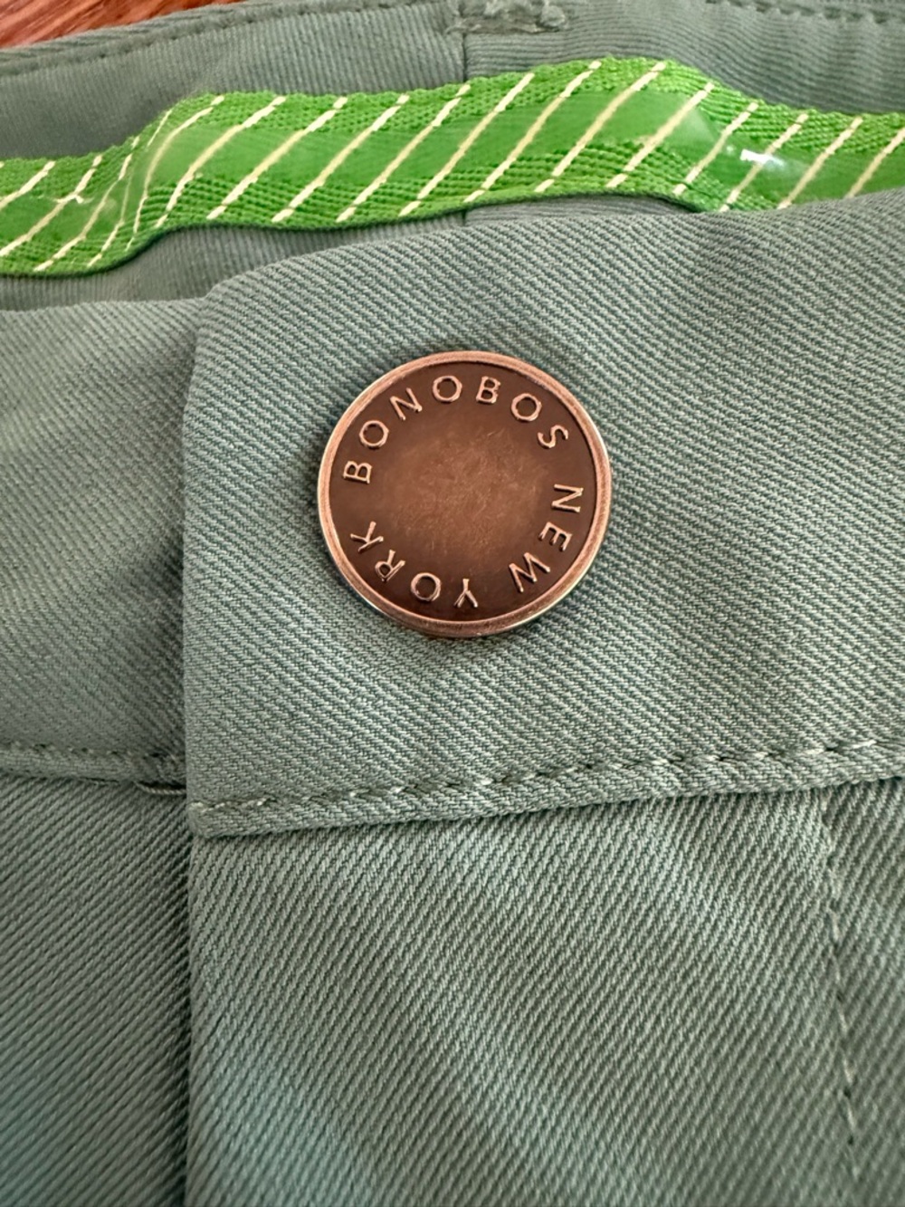 BONOBOS Golf Shorts Performance Stretch Breathable‎ Green Sporty Preppy 33 - Picture 5 of 9